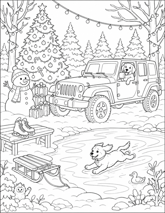 Trail Paws Adventures Christmas Coloring Book