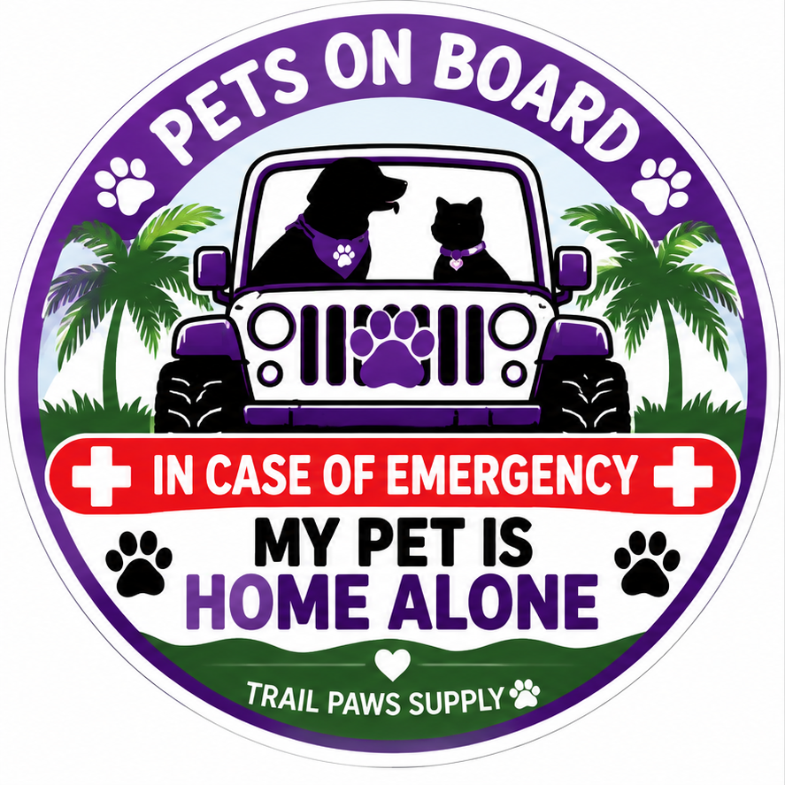 Pet Emergency Car Window Alert Decal — My Pet Is Home Alone