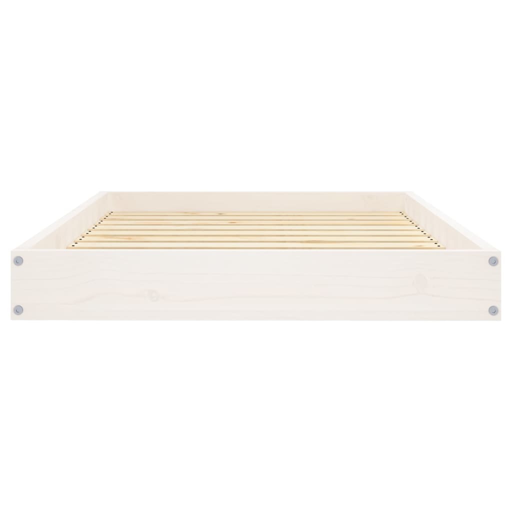 Dog Bed White 36"x25.2"x3.5" Solid Wood Pine