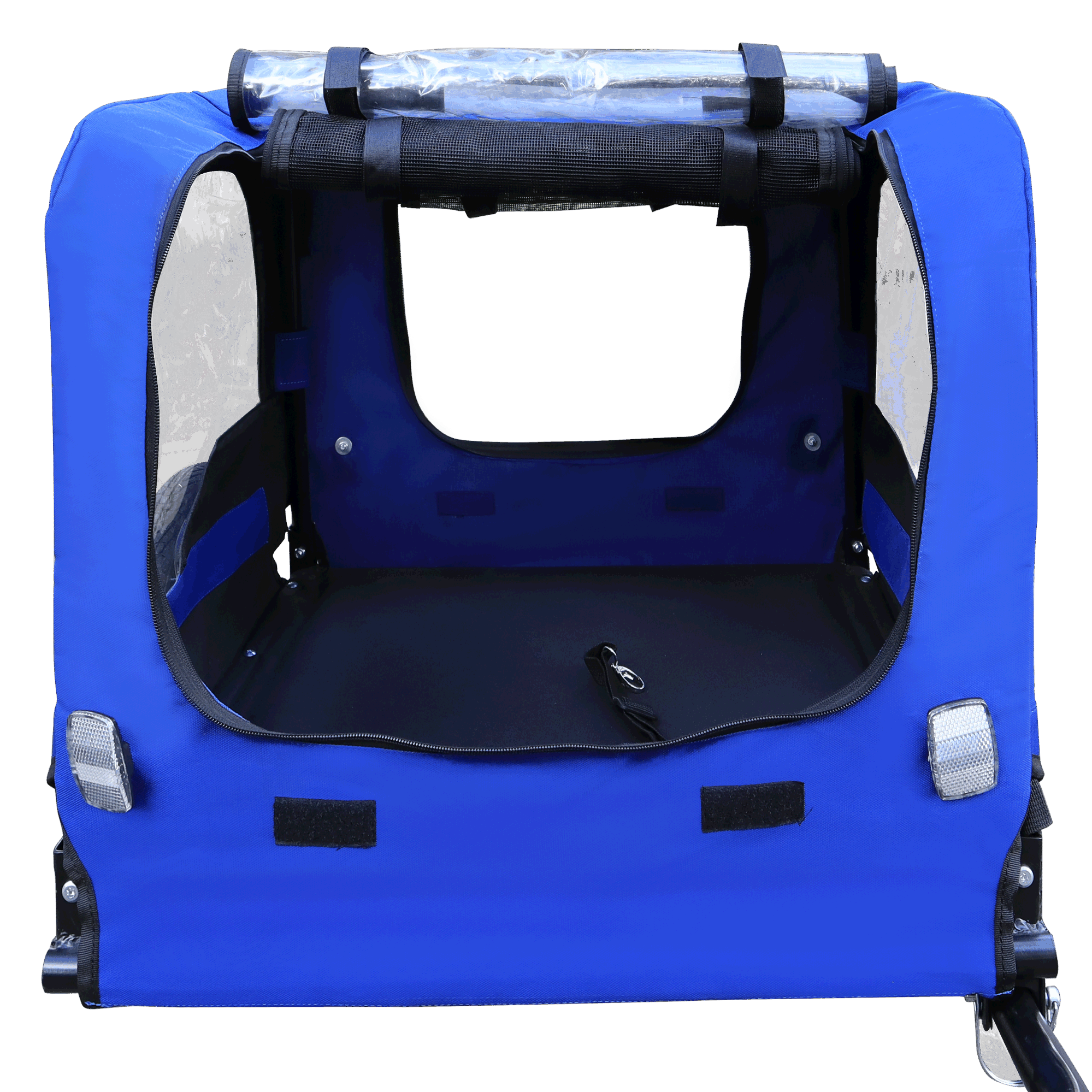 Blue High Quality 16 inch air wheel Pet Bike Trailer for Dogs Foldable Bicycle Pet Trailer