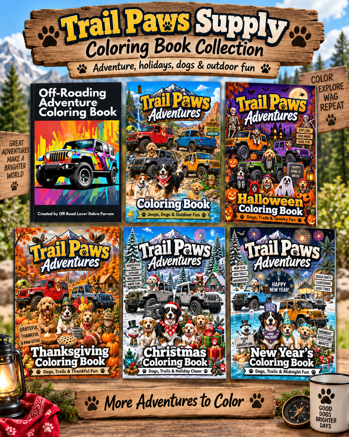 Trail Paws Adventure Coloring Books