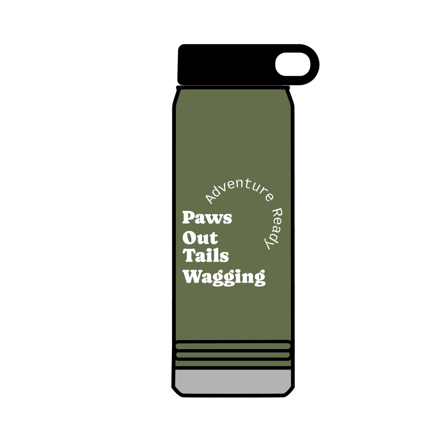 32oz Trail Paws Water Bottle – Insulated Pet Lover Flask