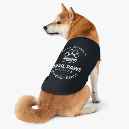Trail Paws Dog Tank - "Paws Out · Tails Wagging" Adventure-Ready Pet Shirt
