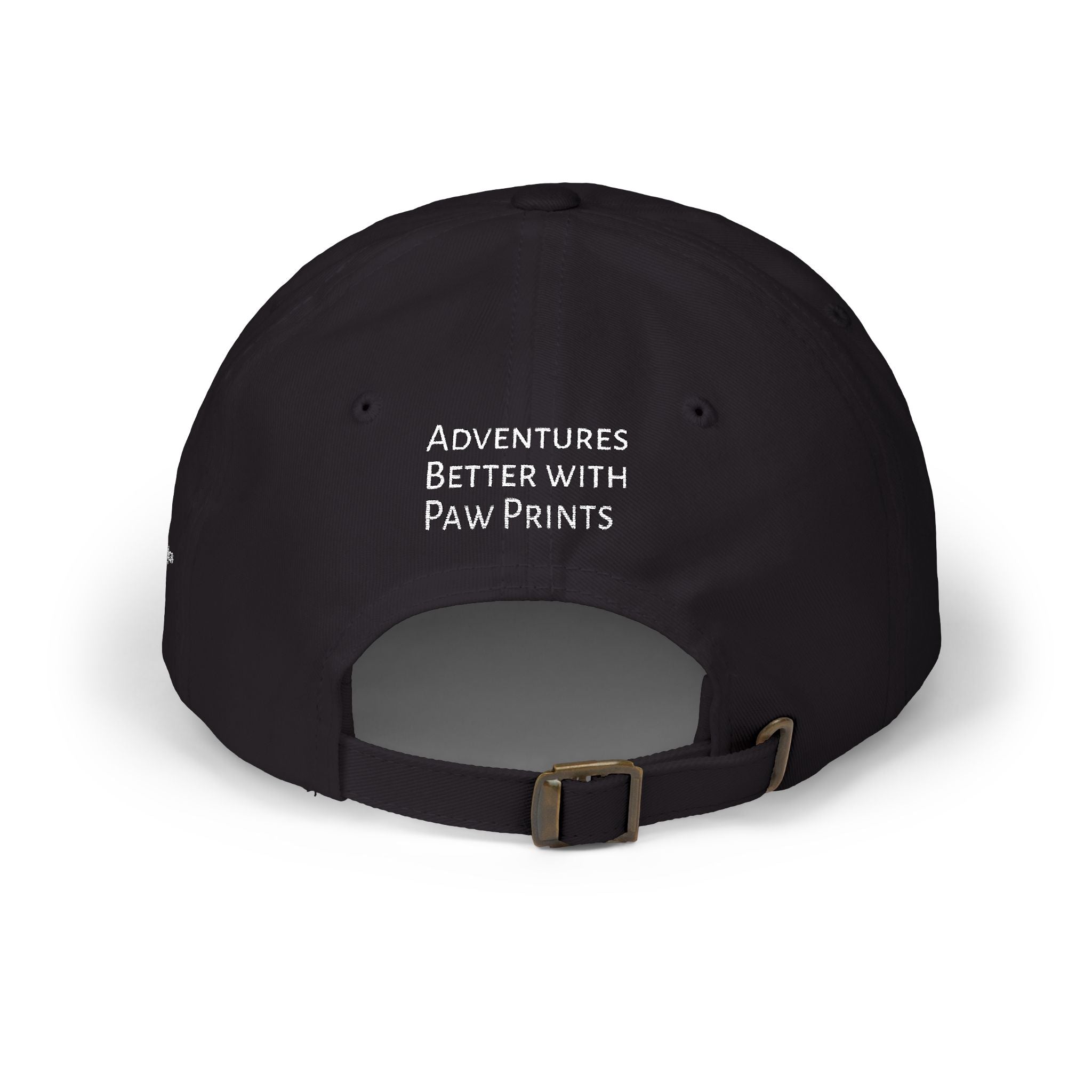 Embroidered Logo with Adventures Better with Paw Prints Cap – Minimal Logo Baseball Hat