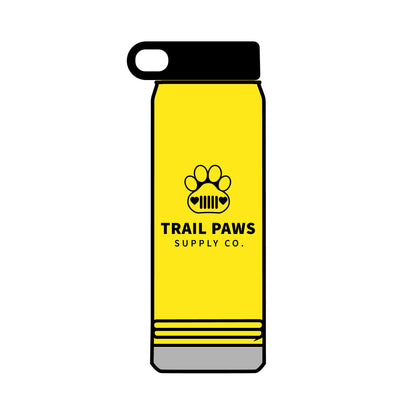 Trail Paws 32oz Water Bottle — Adventure-Ready Paw Print Design