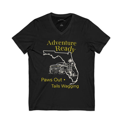 Florida Bronco Dog Shirt – Adventure Ready V-Neck | Trail Paws Supply Co