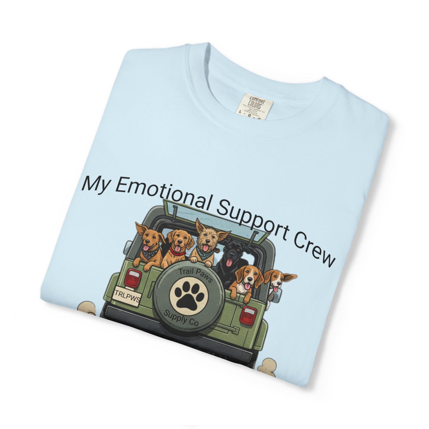 My Emotional Support Crew T-Shirt — Cute Dogs in Jeep Graphic Tee