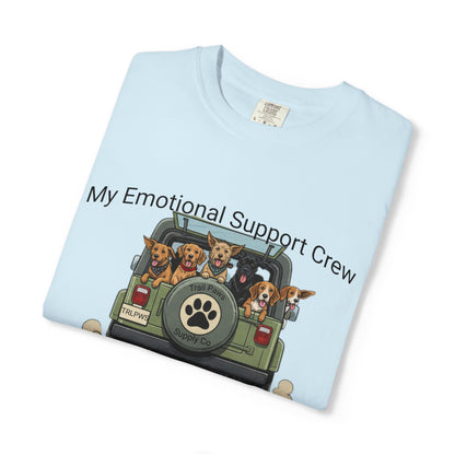 My Emotional Support Crew T-Shirt — Cute Dogs in Jeep Graphic Tee