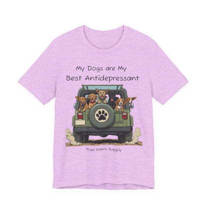 My Dogs Are My Best Antidepressant T-Shirt | Jeep Dog Lover Shirt | Trail Paws Supply Co