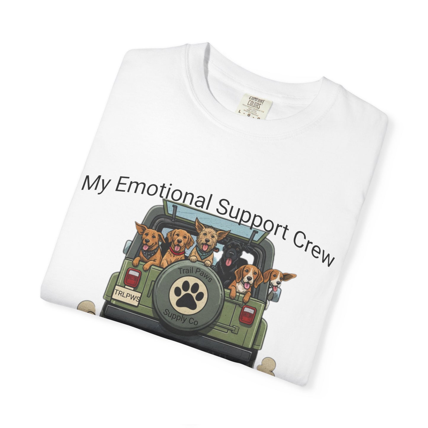 My Emotional Support Crew T-Shirt — Cute Dogs in Jeep Graphic Tee