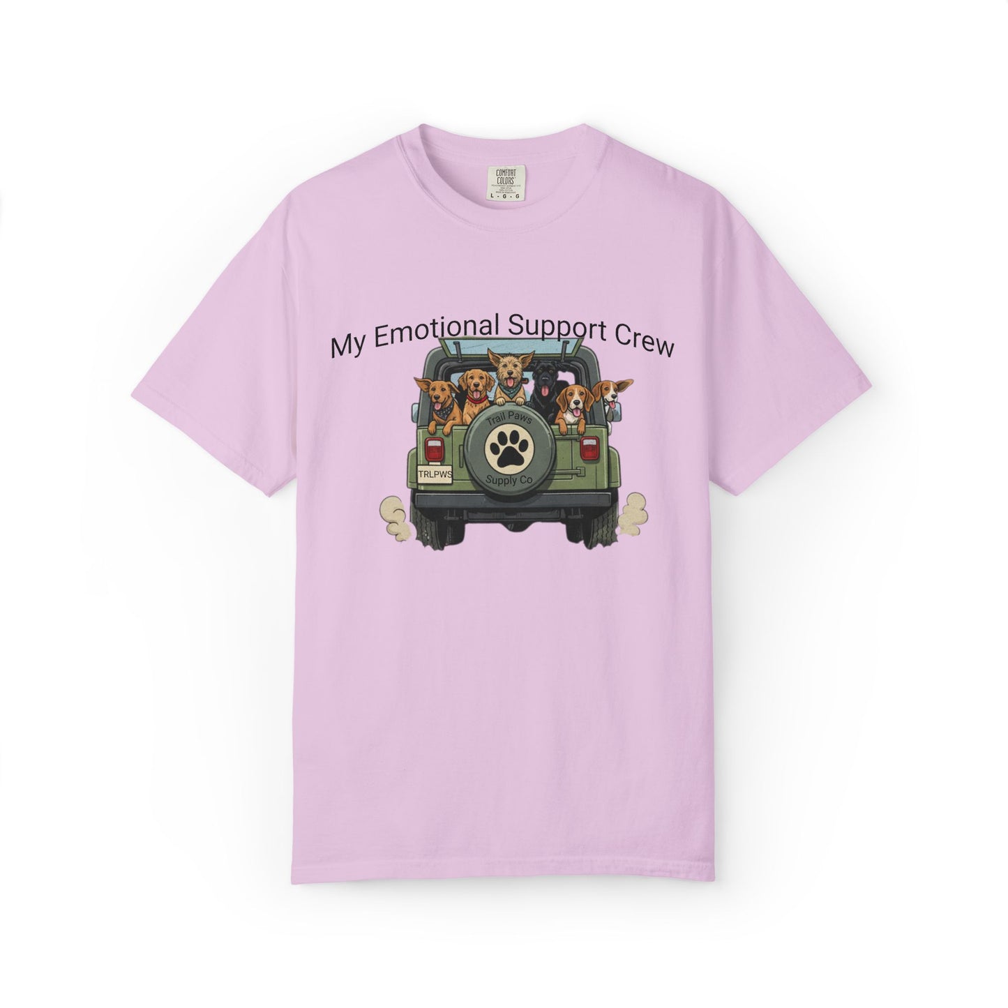 My Emotional Support Crew T-Shirt — Cute Dogs in Jeep Graphic Tee