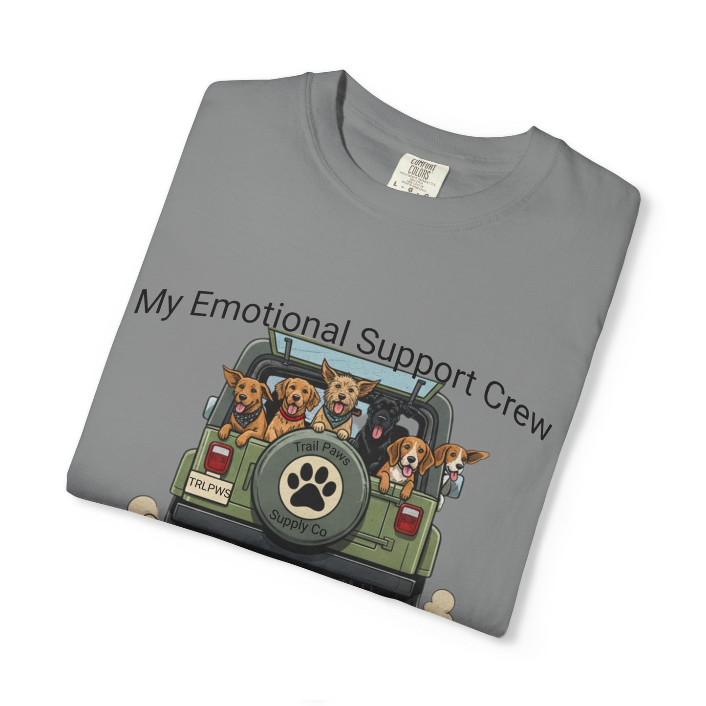 My Emotional Support Crew T-Shirt — Cute Dogs in Jeep Graphic Tee