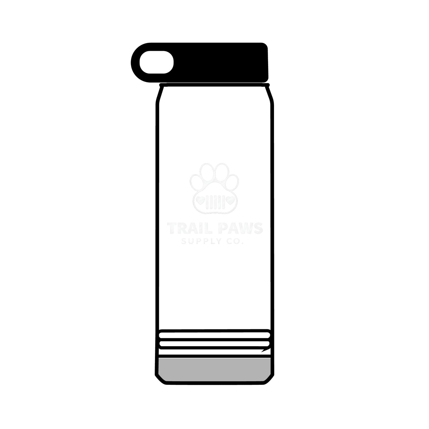 32oz Trail Paws Water Bottle – Insulated Pet Lover Flask