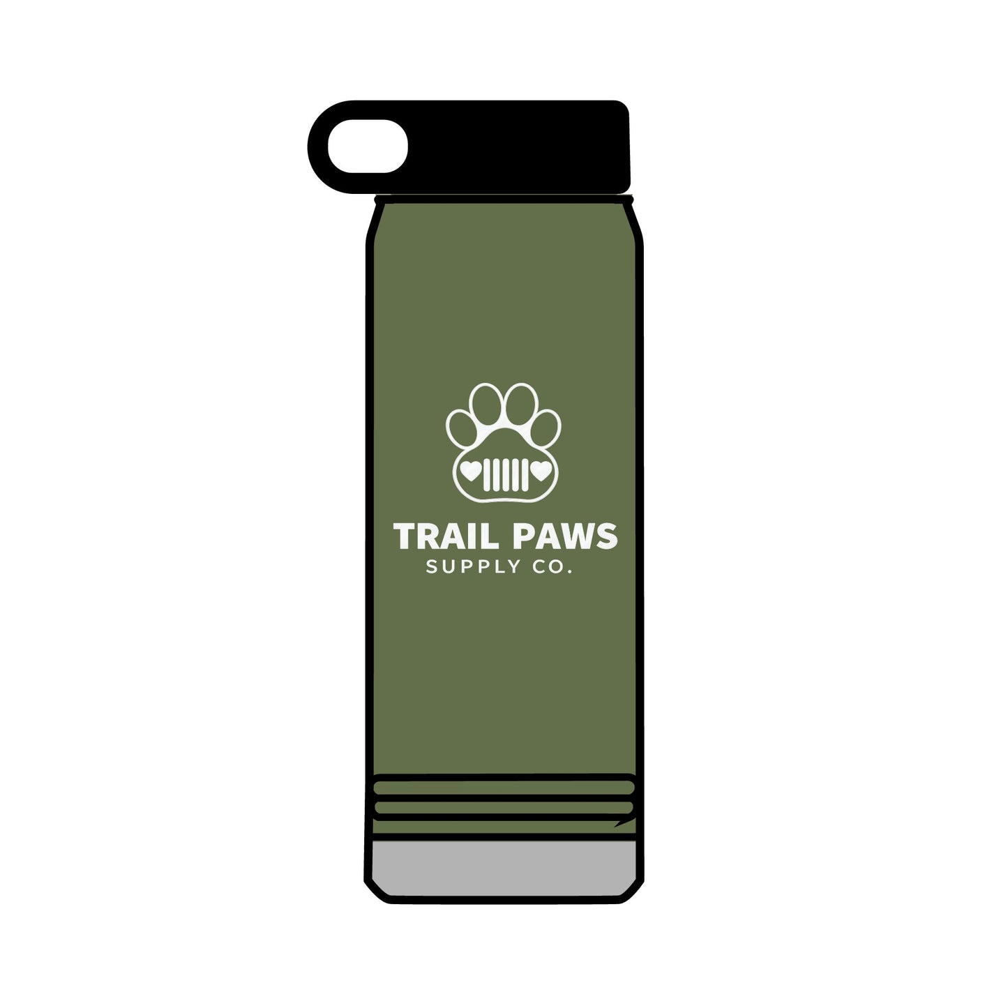 32oz Trail Paws Water Bottle – Insulated Pet Lover Flask