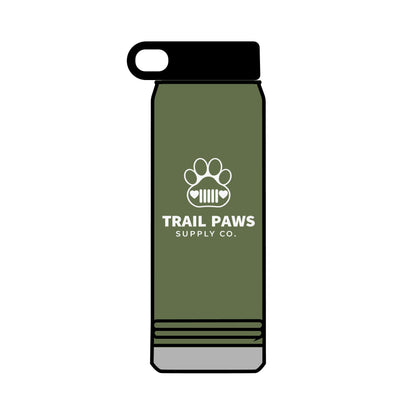 32oz Trail Paws Water Bottle – Insulated Pet Lover Flask