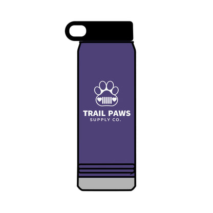 32oz Trail Paws Water Bottle – Insulated Pet Lover Flask