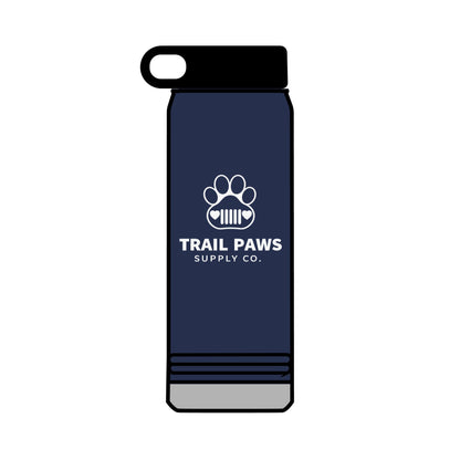 32oz Trail Paws Water Bottle – Insulated Pet Lover Flask