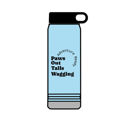 Trail Paws 32oz Water Bottle — Adventure-Ready Paw Print Design