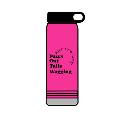 Trail Paws 32oz Water Bottle — Adventure-Ready Paw Print Design