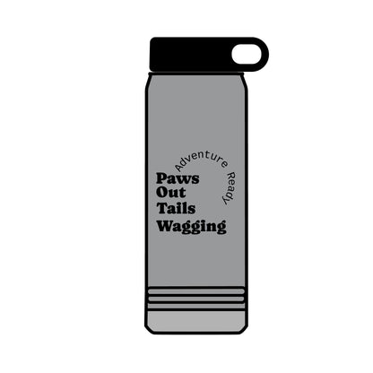 Trail Paws 32oz Water Bottle — Adventure-Ready Paw Print Design