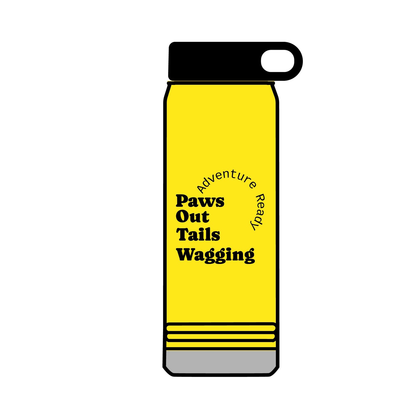 Trail Paws 32oz Water Bottle — Adventure-Ready Paw Print Design