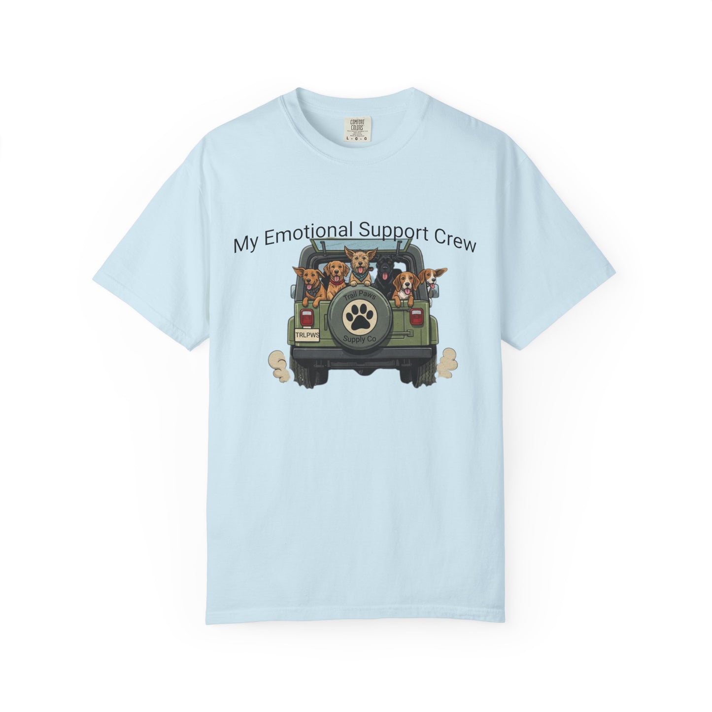 My Emotional Support Crew T-Shirt — Cute Dogs in Jeep Graphic Tee