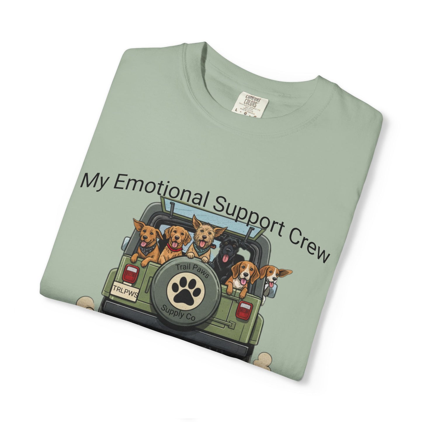 My Emotional Support Crew T-Shirt — Cute Dogs in Jeep Graphic Tee