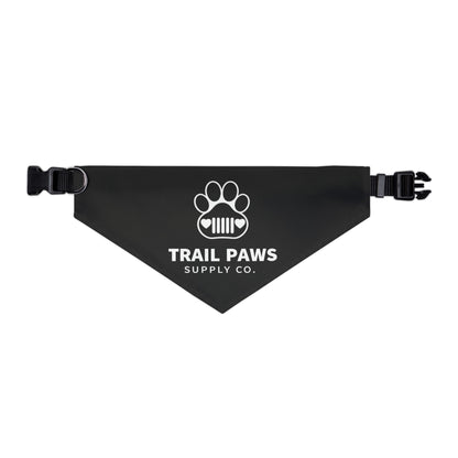 Trail Paws Pet Bandana Collar — Outdoor Dog Bandana with Paw & Jeep Logo