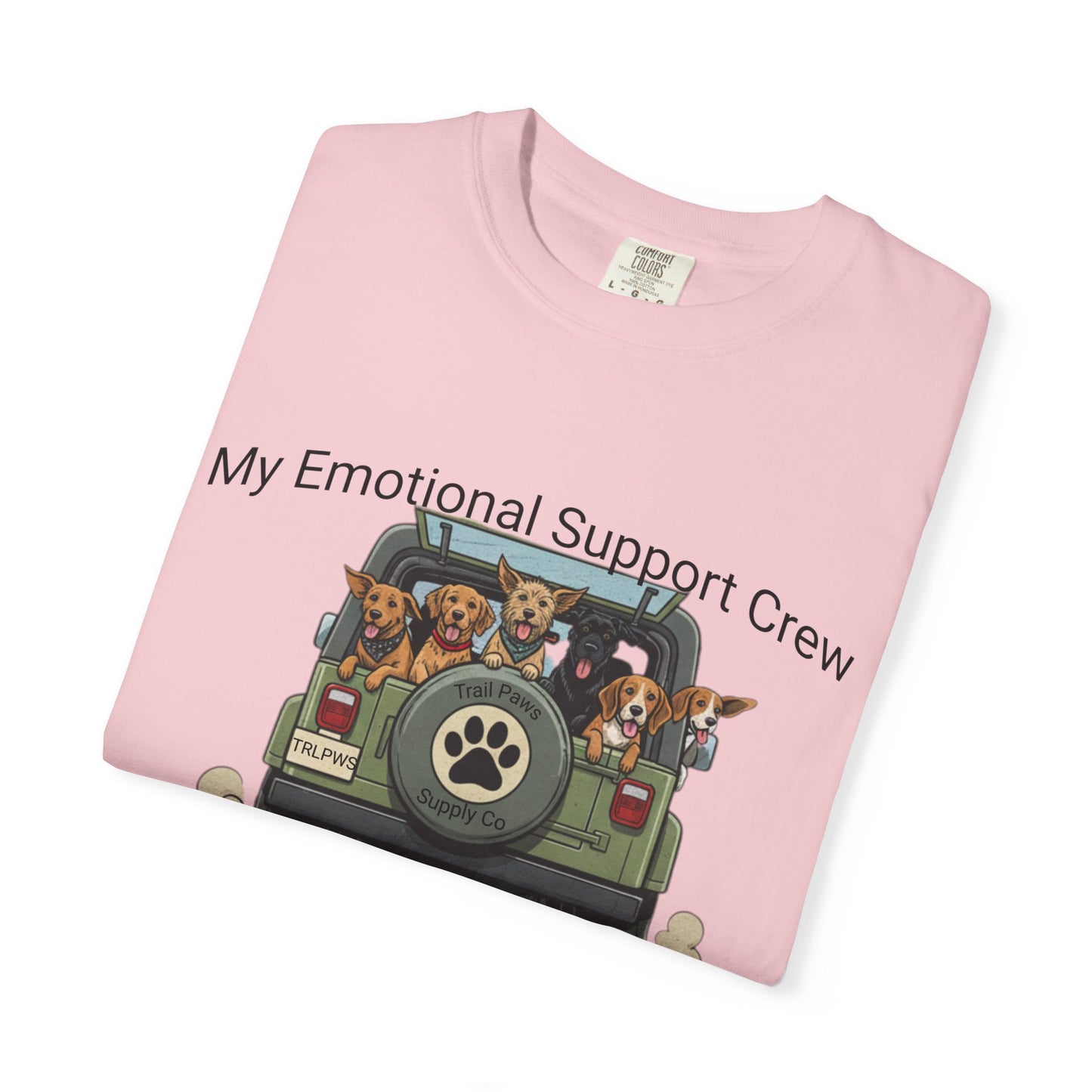 My Emotional Support Crew T-Shirt — Cute Dogs in Jeep Graphic Tee