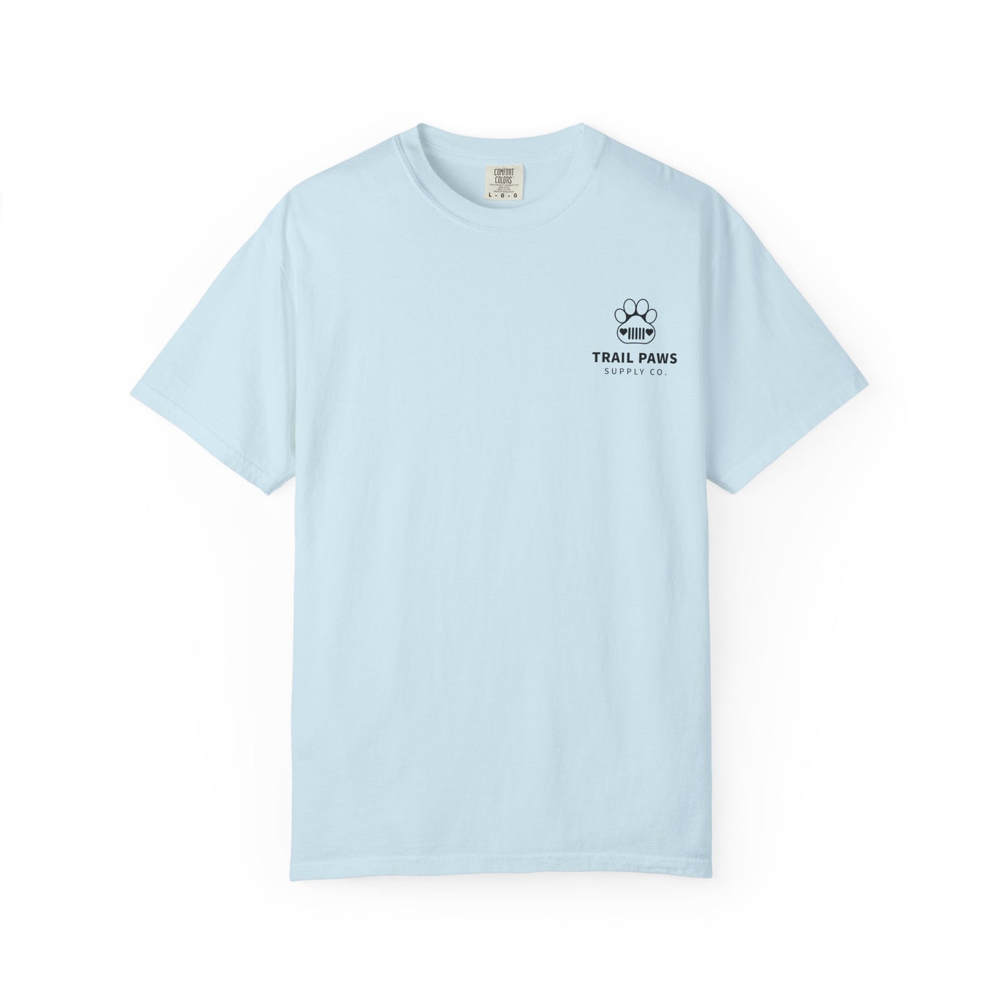 T-Shirt — "Never Ride Alone" Trail Paws Bike & Dog Graphic