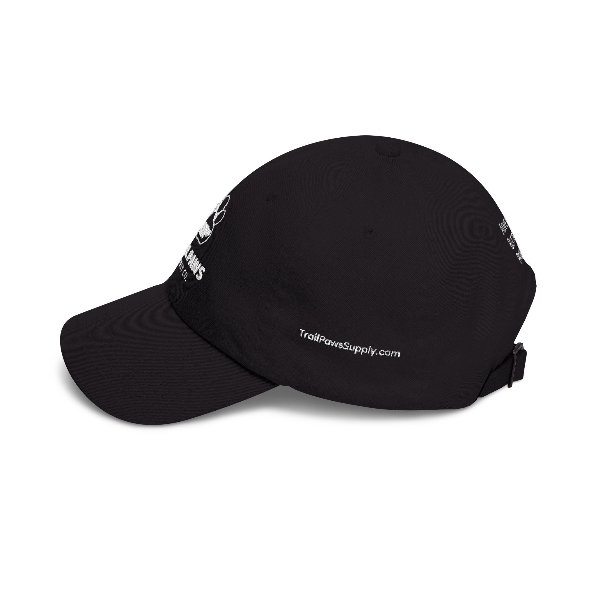 Embroidered Logo with Adventures Better with Paw Prints Cap – Minimal Logo Baseball Hat