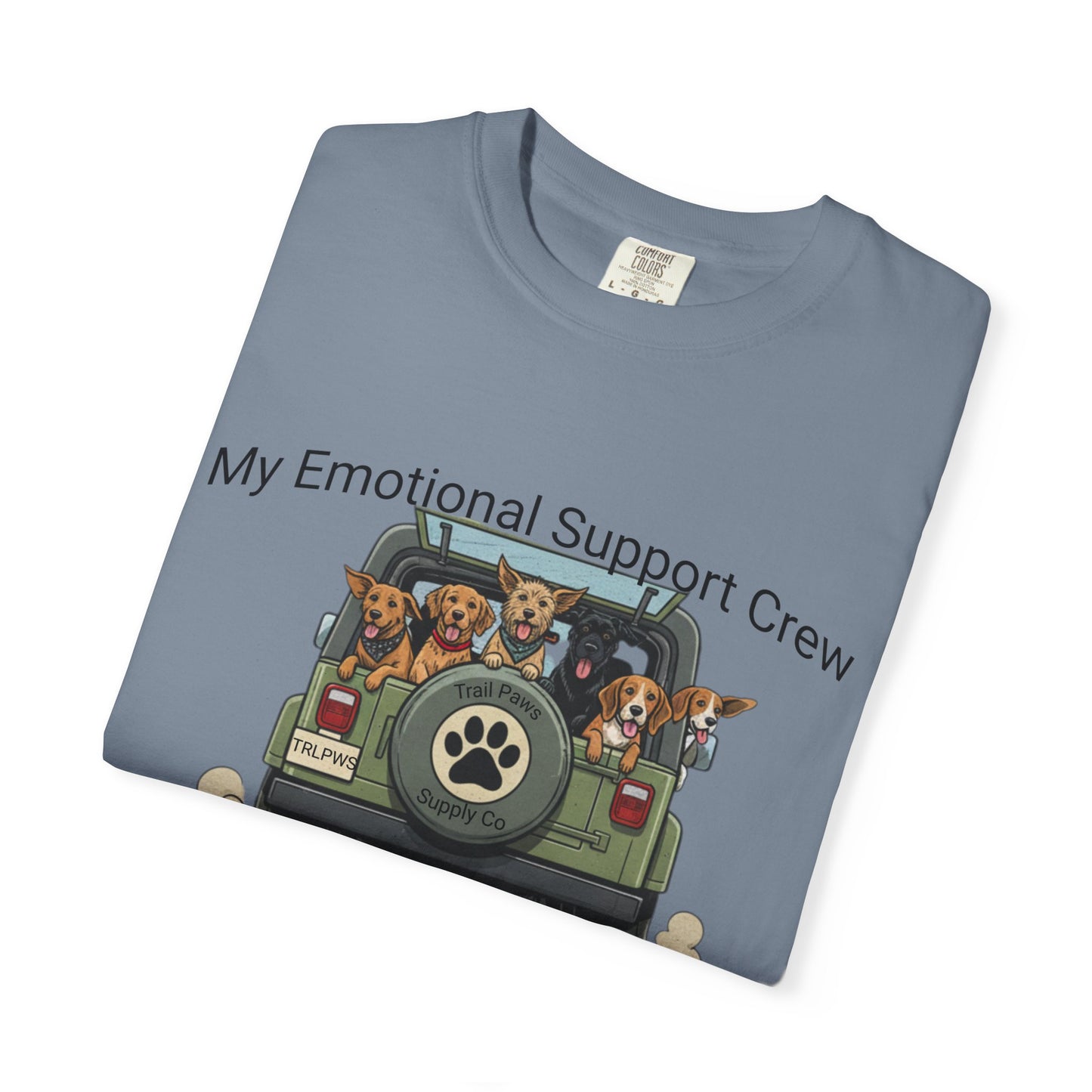 My Emotional Support Crew T-Shirt — Cute Dogs in Jeep Graphic Tee