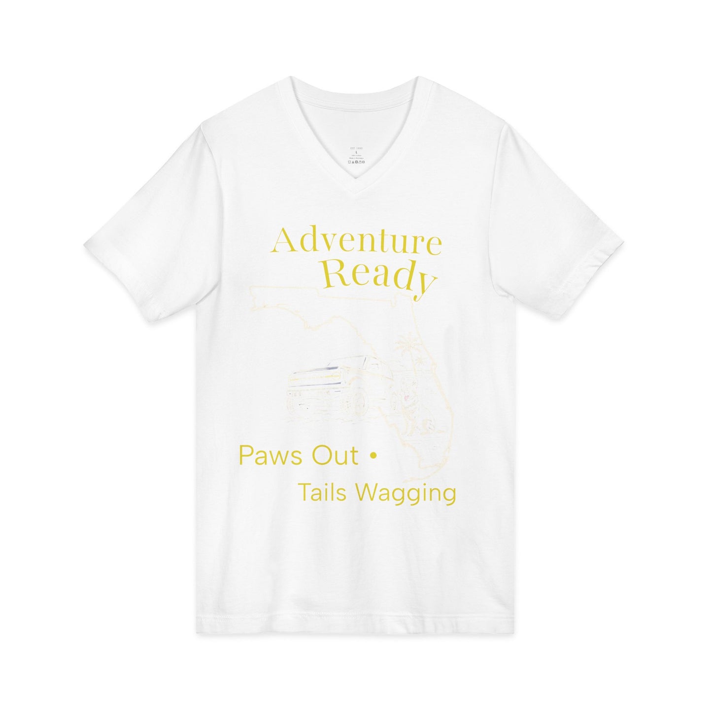 Florida Bronco Dog Shirt – Adventure Ready V-Neck | Trail Paws Supply Co