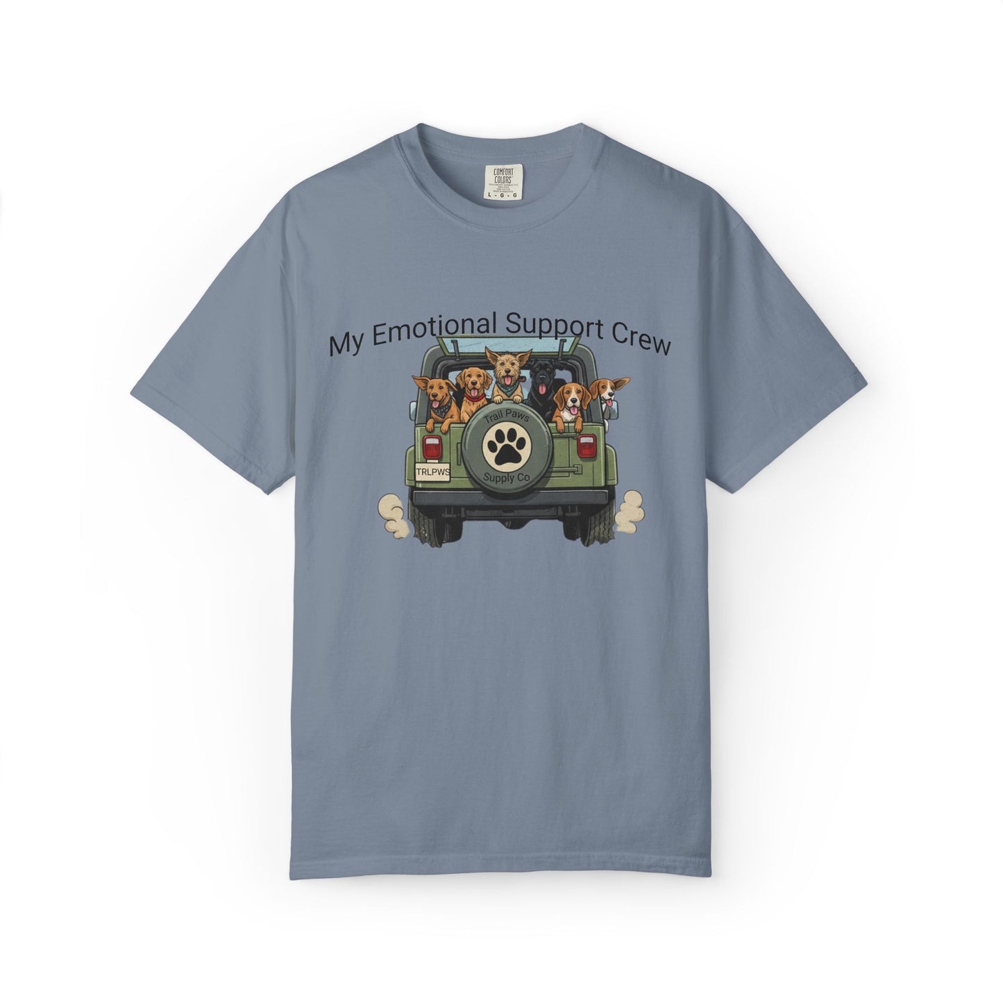 My Emotional Support Crew T-Shirt — Cute Dogs in Jeep Graphic Tee