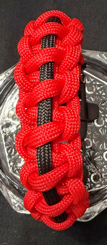 Red & Black Paracord Bracelet | Trail Paws Adventure Band