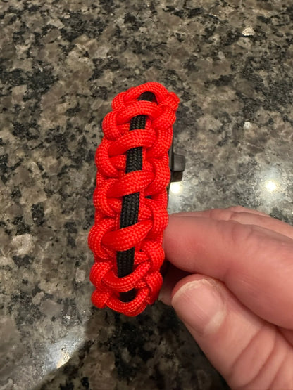 Red & Black Paracord Bracelet | Trail Paws Adventure Band