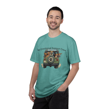 My Emotional Support Crew T-Shirt — Cute Dogs in Jeep Graphic Tee
