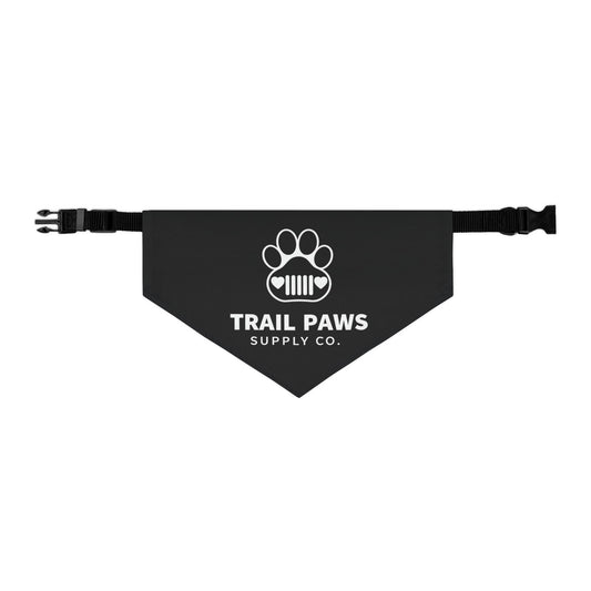 Trail Paws Pet Bandana Collar — Outdoor Dog Bandana with Paw & Jeep Logo