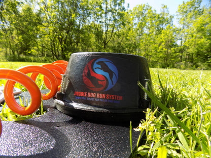 Trail Paws Double Dog Tie-Out Stake System – Tangle-Free Outdoor Dog Run for Camping, Travel & Backyard Use