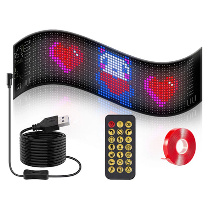 Trail Paws RGB Matrix LED Car Window Lights – Programmable Devil Eyes Display Panels for Jeeps, SUVs & Adventure Vehicles (2-Pack)