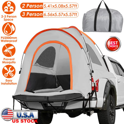 Trail Paws Waterproof Truck Bed Tent – Windproof Pickup Camping Tent for Outdoor Travel & Adventure Camping