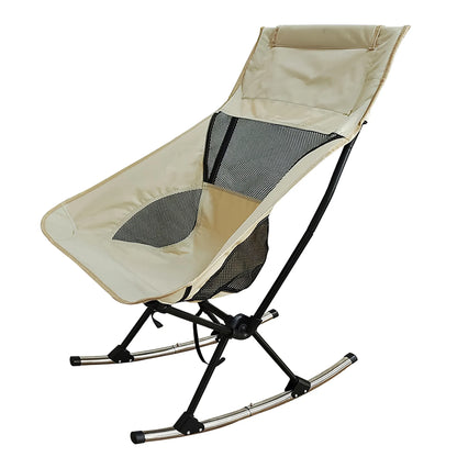 Trail Paws Portable Camping Rocking Chair – Foldable Outdoor Rocking Chair with Storage Bag for Camping, Fishing & Travel