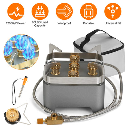 Trail Paws Portable Camping Stove – 12000W High-Power Outdoor Cooking Stove for Camping, Hiking, RV & Adventure Travel