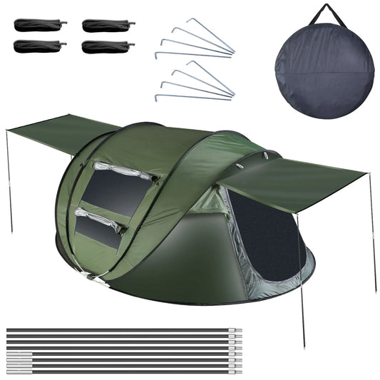 Trail Paws 5–8 Person Pop-Up Camping Tent – Instant Automatic Setup Family Tent for Camping, Hiking & Outdoor Adventures
