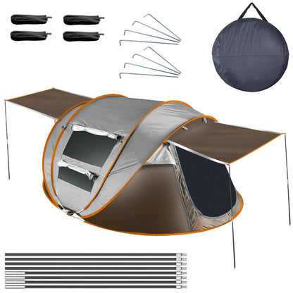 Trail Paws 5–8 Person Pop-Up Camping Tent – Instant Automatic Setup Family Tent for Camping, Hiking & Outdoor Adventures