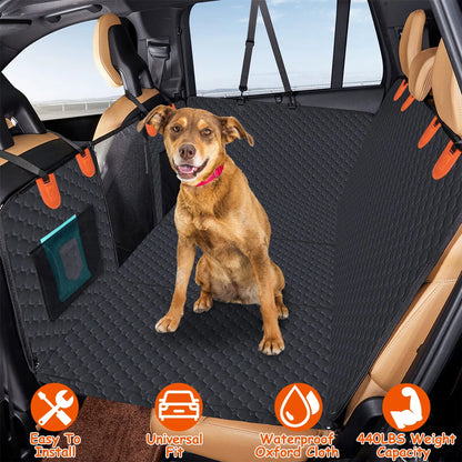 Trail Paws Waterproof Dog Car Seat Cover – Heavy-Duty Back Seat Protector for SUVs, Trucks, Jeeps & Pet Travel