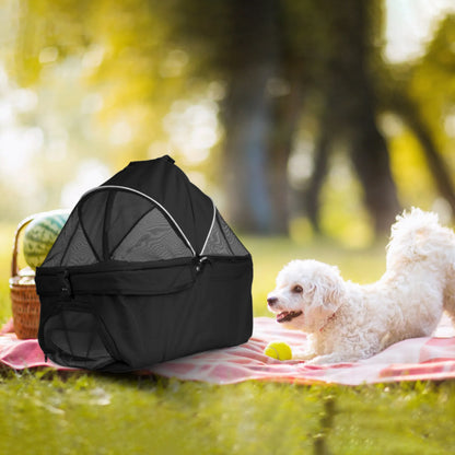 Trail Paws Foldable Pet Stroller – 4-Wheel Dog & Cat Travel Carrier Jogger for Outdoor Adventures & Senior Pets