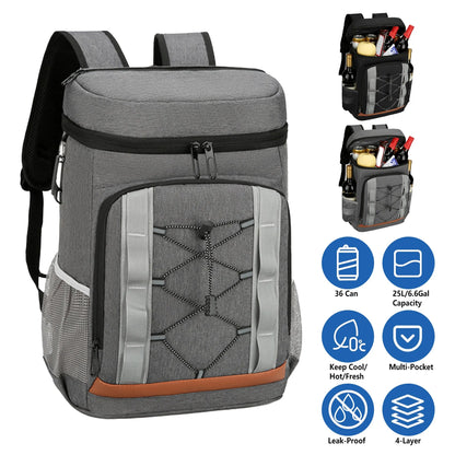 Trail Paws Leakproof Cooler Backpack – 36 Can Insulated Hiking & Camping Backpack Cooler for Travel, Beach & Outdoor Adventures