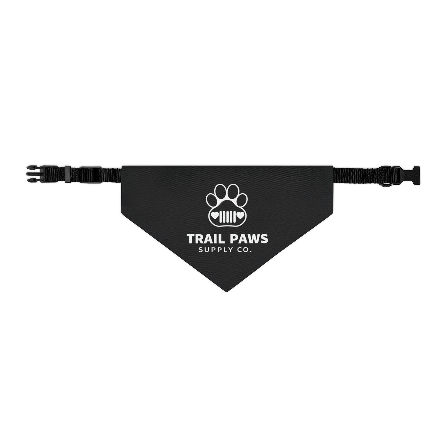 Trail Paws Pet Bandana Collar — Outdoor Dog Bandana with Paw & Jeep Logo