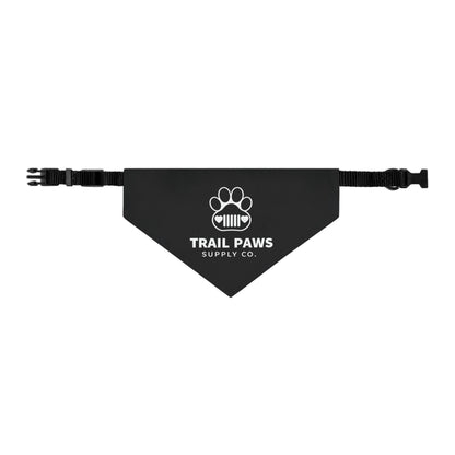 Trail Paws Pet Bandana Collar — Outdoor Dog Bandana with Paw & Jeep Logo